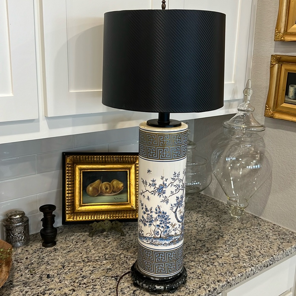Antique Asian lamp ceramic